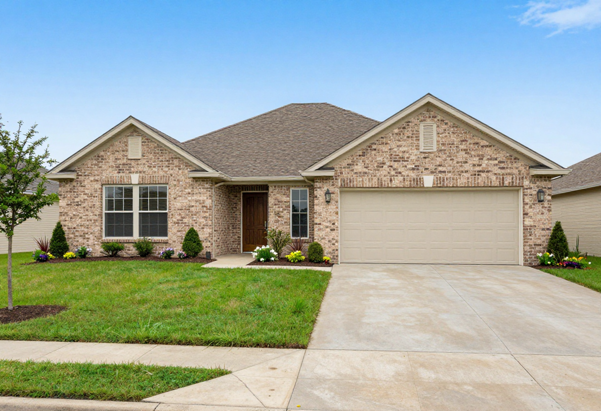 Sample listing — ranch style home exterior, Cypress, TX